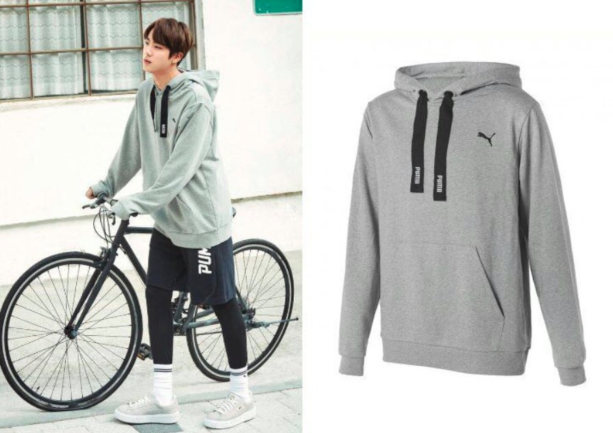 gray puma hoodie